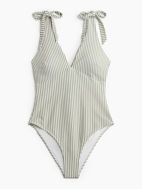 H&M Padded-Cup High-Leg Swimsuit